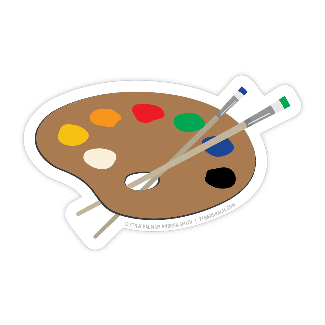 Artist Palette Sticker  7th & Palm by Andrea Smith – 7th & Palm, LLC